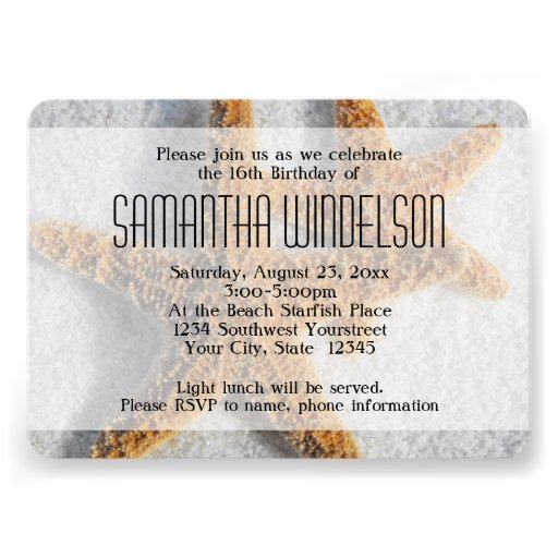 Under the Sea Sweet Sixteen Party Invitations