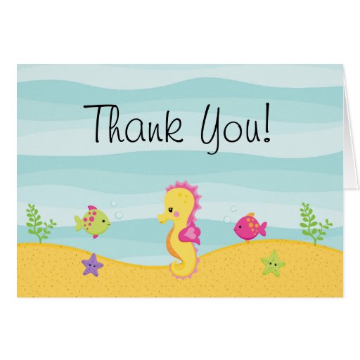 Under The Sea Thank You Cards | Zazzle