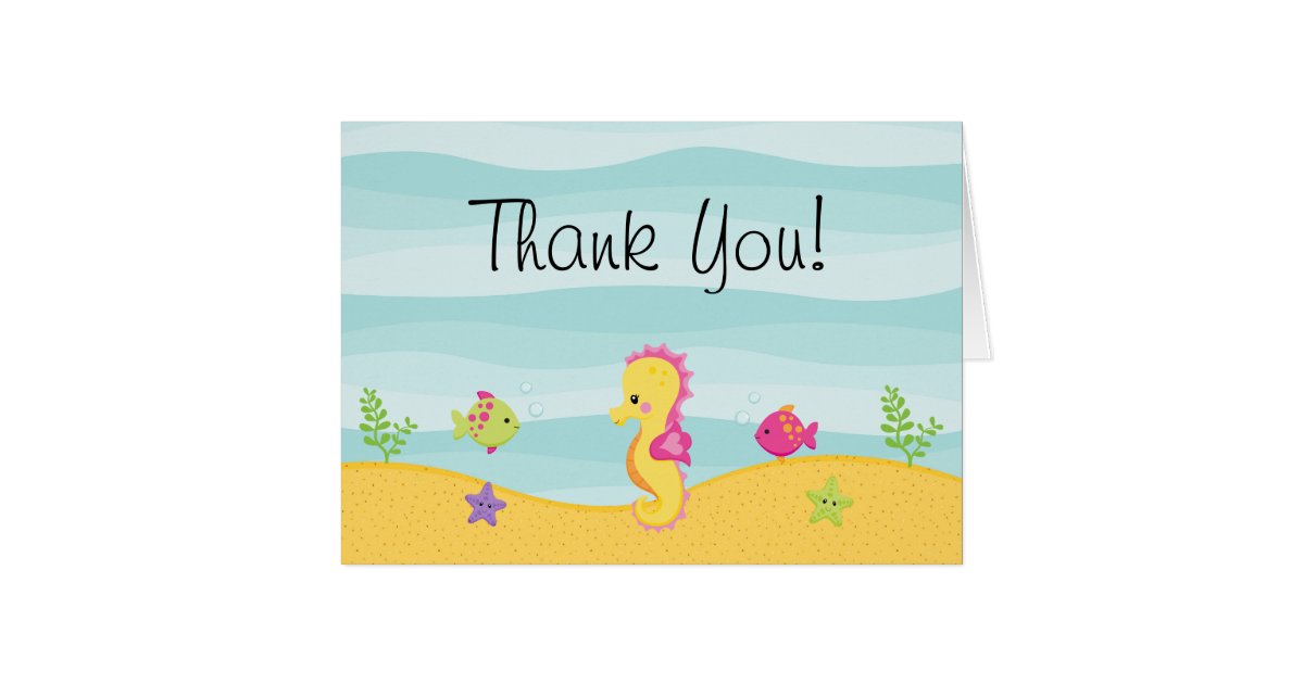 Under The Sea Thank You Cards | Zazzle