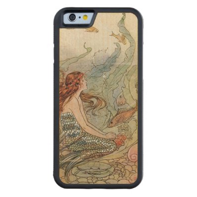 Under the Sea Vintage Mermaid Carved® Maple iPhone 6 Bumper Case