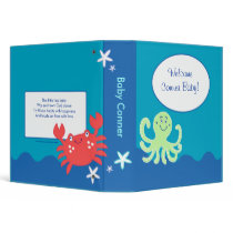 Under the Sea Welcome New Baby Photo Album Vinyl Binders