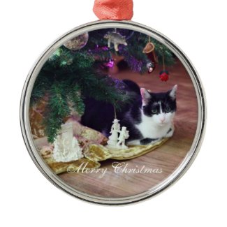 Under the Tree Cat Ornament ornament