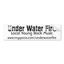 Under Water Fire bumper sticker bumper stickers