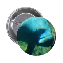 Under Water Manatee  Button