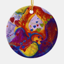 Underground – Crimson & Iris Hearts - 2 sides Christmas Ornament