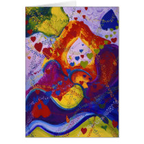 Underground - Crimson & Iris Hearts Greeting Card