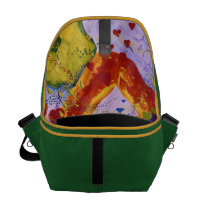 Underground – Crimson & Iris Hearts messenger bags