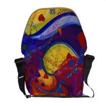 Underground – Crimson & Iris Hearts rickshaw messenger bags