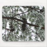 Underneath the Snow Covered Pine Mousepad
