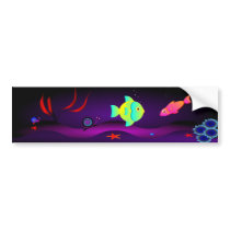 Undersea World 3 Bumper Sticker bumper stickers by Heartropolis Undersea World 3 Bumper Sticker bumper stickers