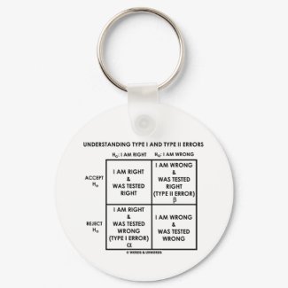 Understanding Type I And Type II Errors Statistics keychain
