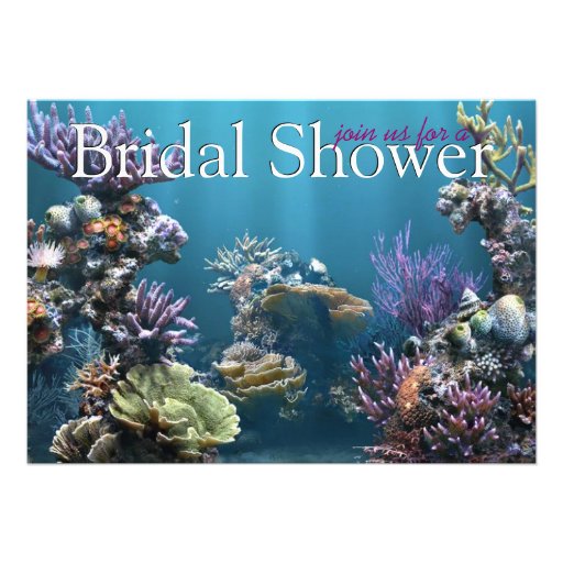 Underwater Bridal Shower Invitations (front side)