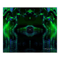 Underwater Cave of Green Poster - Print