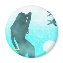 Underwater Chick magnets by xurpoison3d_appl3x Underwater Chick magnets