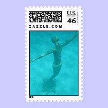 Underwater Christ stamps