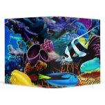 underwater coral reef scene vinyl binder