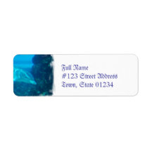 Underwater Dolphin Mailing Label
