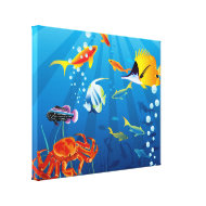 Underwater Fish Fantasy Custom wrappedcanvas