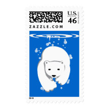 Underwater Polar Bear Stamp