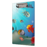 Underwater scene clipboards