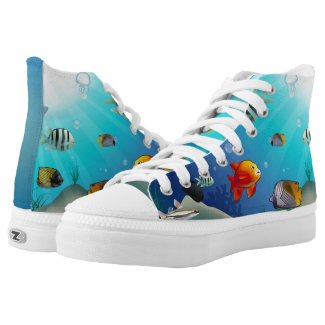 Underwater Scene Printed Shoes