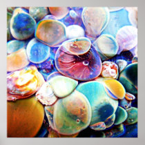 Underwater Sea Stones Lampwork Boro Glass Print