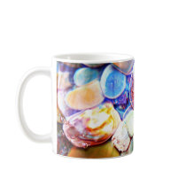 Underwater Sea Stones Lampwork Glass Coffee Mug