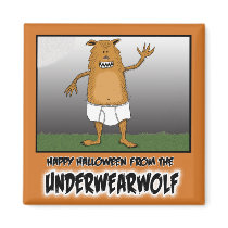 Underwearwolf Halloween magnet