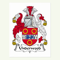 Underwood Family Crest Postcard