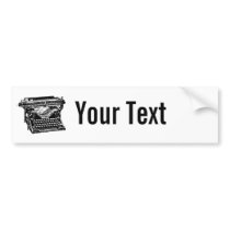 Underwood Typewriter Writer Bumper Sticker