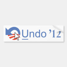 Undo Obama '12 Bumper Sticker
