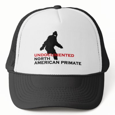 UNDOCUMENTED NORTH AMERICAN PRIMATE TRUCKER HAT by zipflmeister