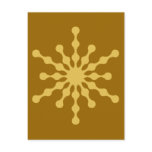 Undulating Gold Christmas Snowflake Postcards
