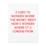 unemployment economy joke postcard