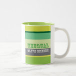 "Unequal Olive Greens" Coffee Mug