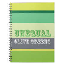 "Unequal Olive Greens" Notebooks