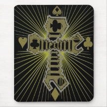 Unetime Gold Cross Mousepads
