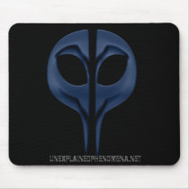 Unexplained Phenomena - Black mousepad - Blue logo
