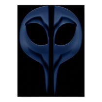 Unexplained Phenomena Canvas - Blue Alien posters