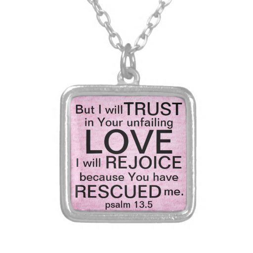 Unfailing Love bible verse Psalm 135 Necklace Zazzle