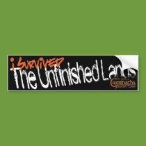 Unfinished Lands Sticker bumper stickers by bradprime Unfinished Lands Sticker bumper stickers