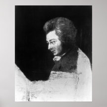 Unfinished Portrait of Wolfgang Amadeus Mozart Print
