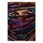 Unforgetable amber eyes greeting cards