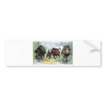 Ungulate: wild boars bumper sticker