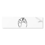 Unhappy Rage Face Bumper Stickers
