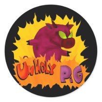 Unholy Pig! Sticker by holymoly Unholy Pig! Sticker