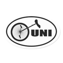 UNI oval STICKER