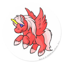 Uni Red stickers by neopets Uni Red stickers