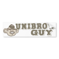 Unibrow Guy with Hat Bumper Sticker