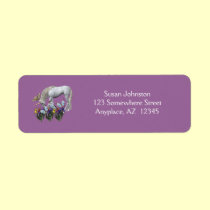 Unicorn And Butterflies Fantasy Address Label labels